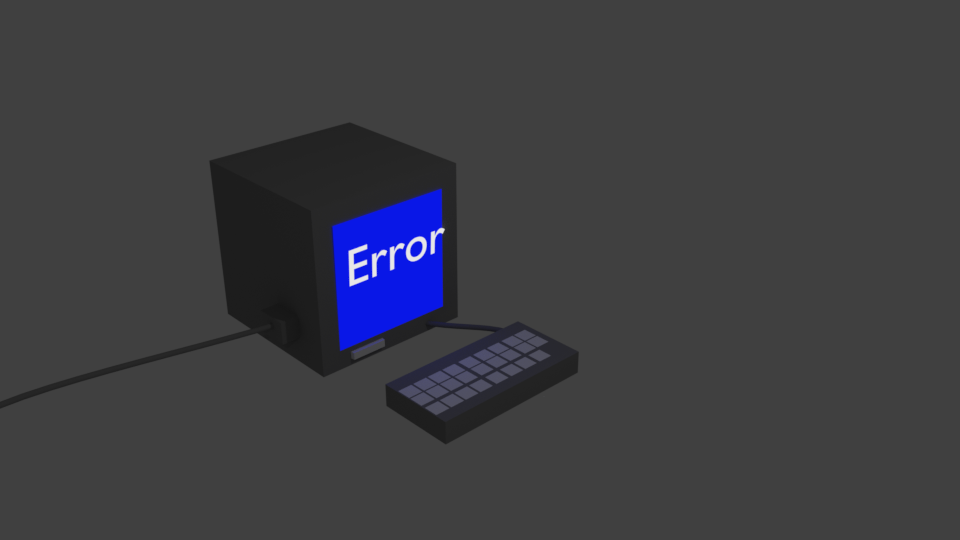 Low poly Computer (Dark mode)