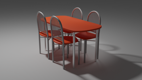 Dining table and chairs