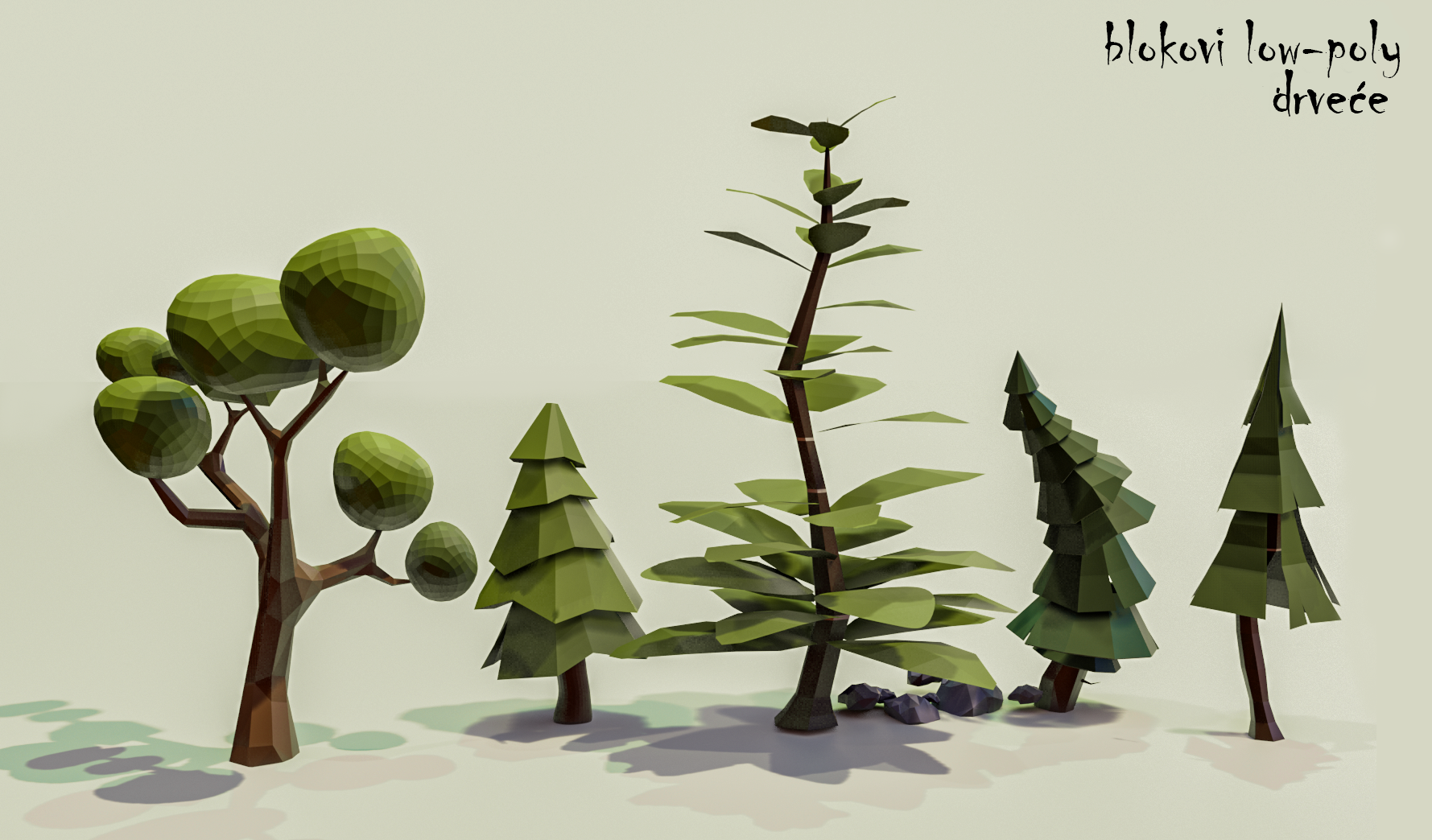Low Poly trees pack