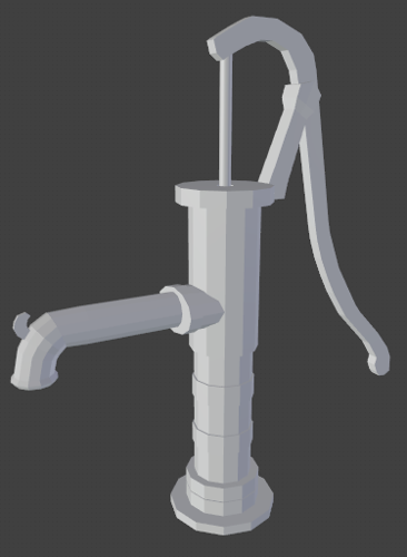 Low poly hand pump