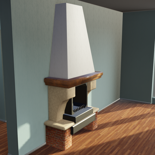 UV unwrapped fireplace