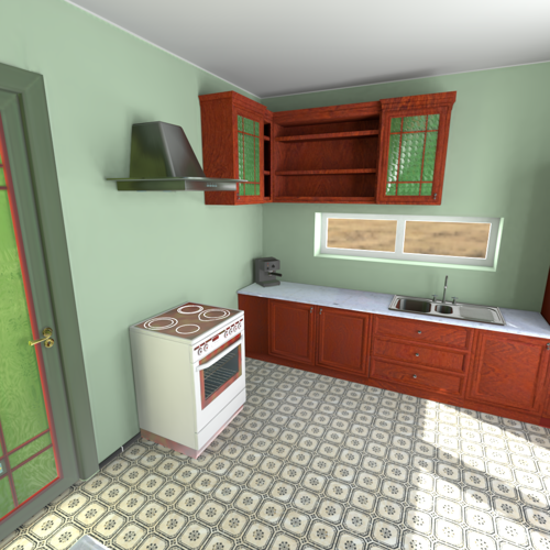 Lightmapped kitchen