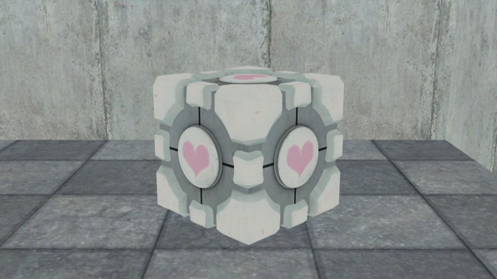 Portal Weighted Companion Cube Hearted
