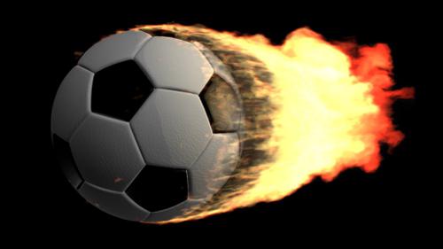 Burning Soccer Ball