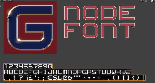 Node Font - create text using the shader node editor