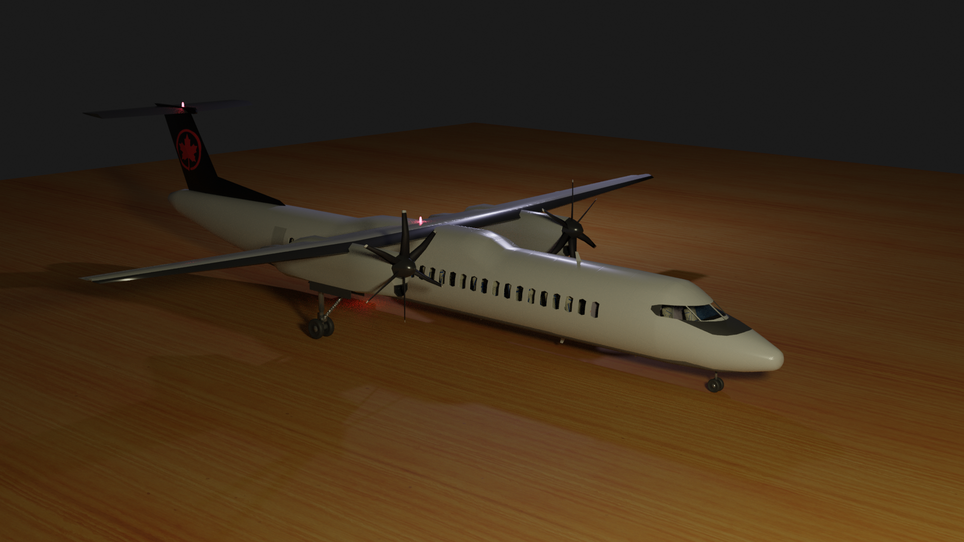 Dash-8 q400 with cockpit