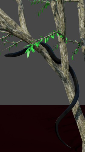 Black snake on tree