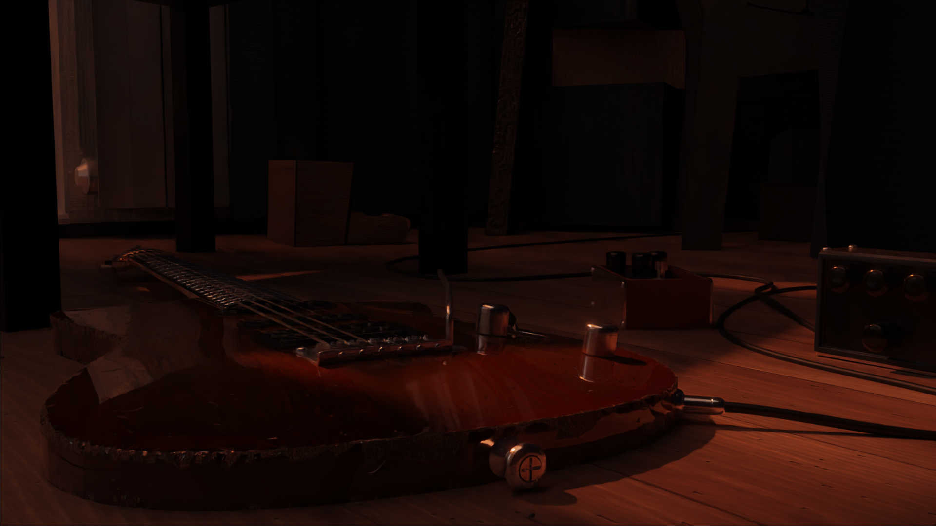 Rough and semi-procedural electric guitar