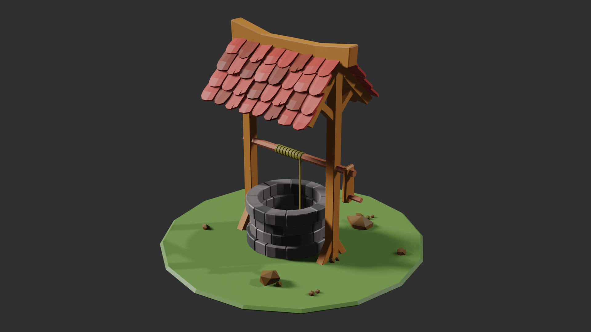 Low poly well