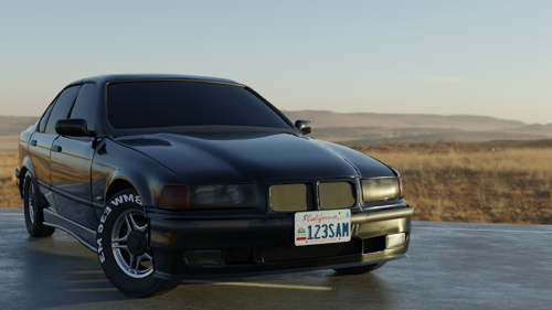 Imperfect Black BMW E36