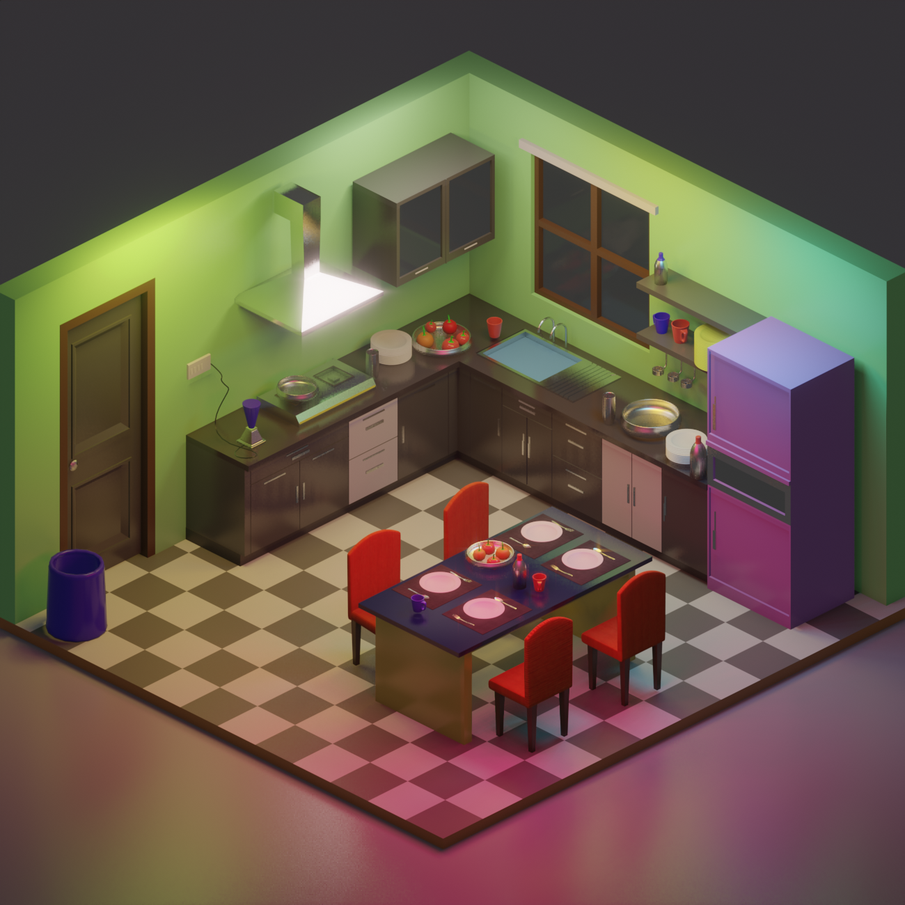 Low Poly Kitchen