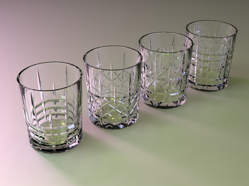 Set of Four Whiskey Glasses