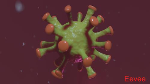 Corona virus - animated with particles
