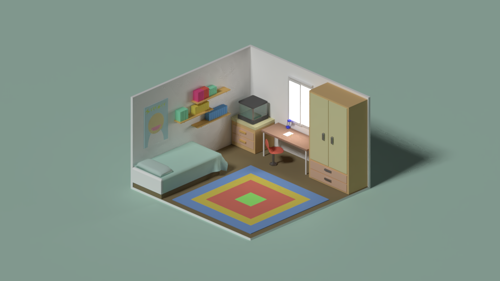 Low-poly rooms