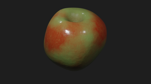 Apple with procedural texture