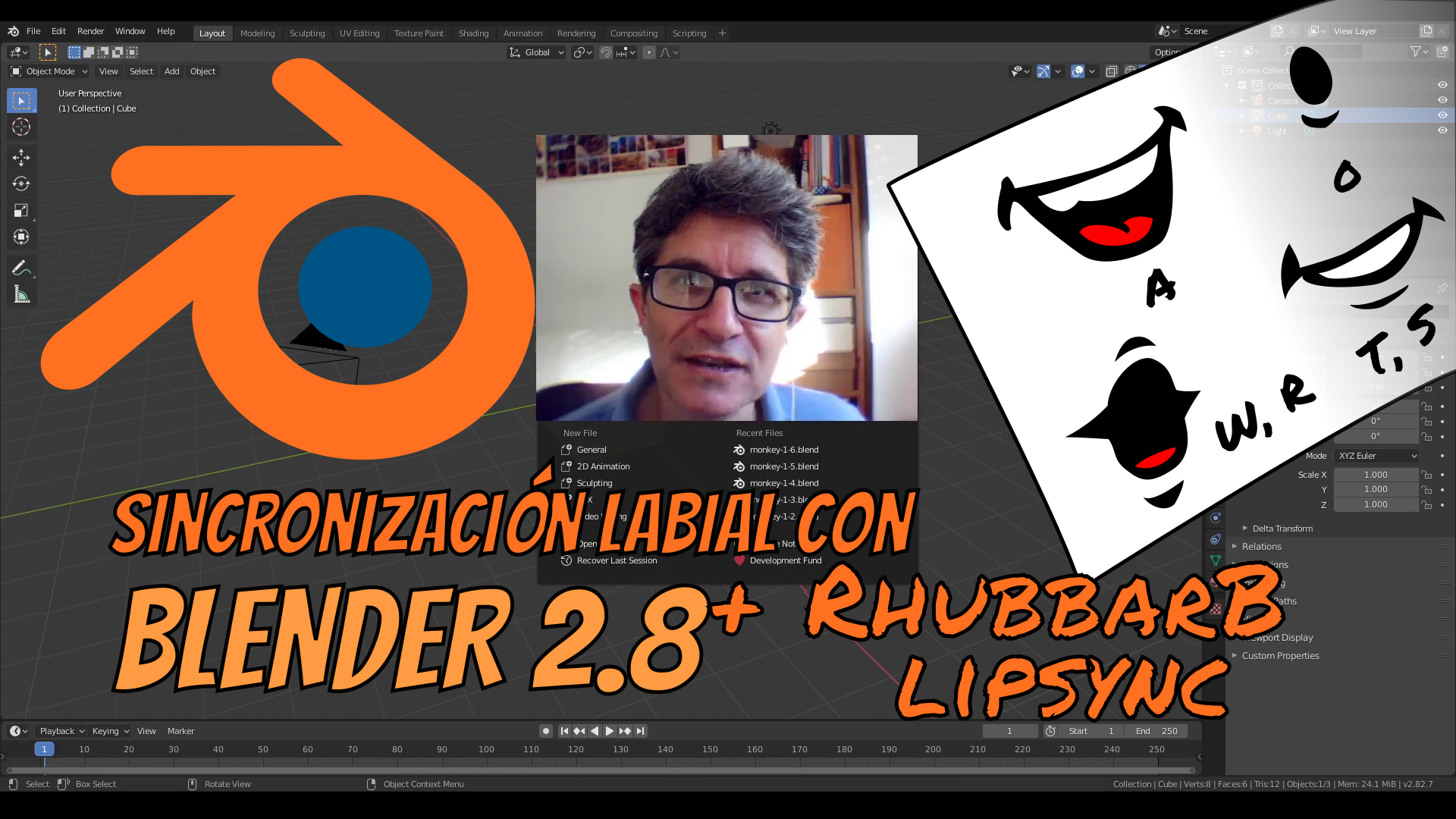 Tutorial: Lipsync with blender 2.8 and Rhubarb lipsync (1 from 5)