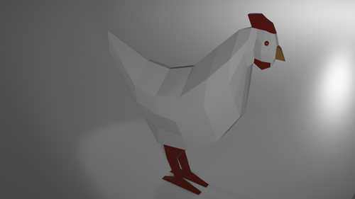 Low poly chicken