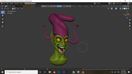 green goblin head sculpt