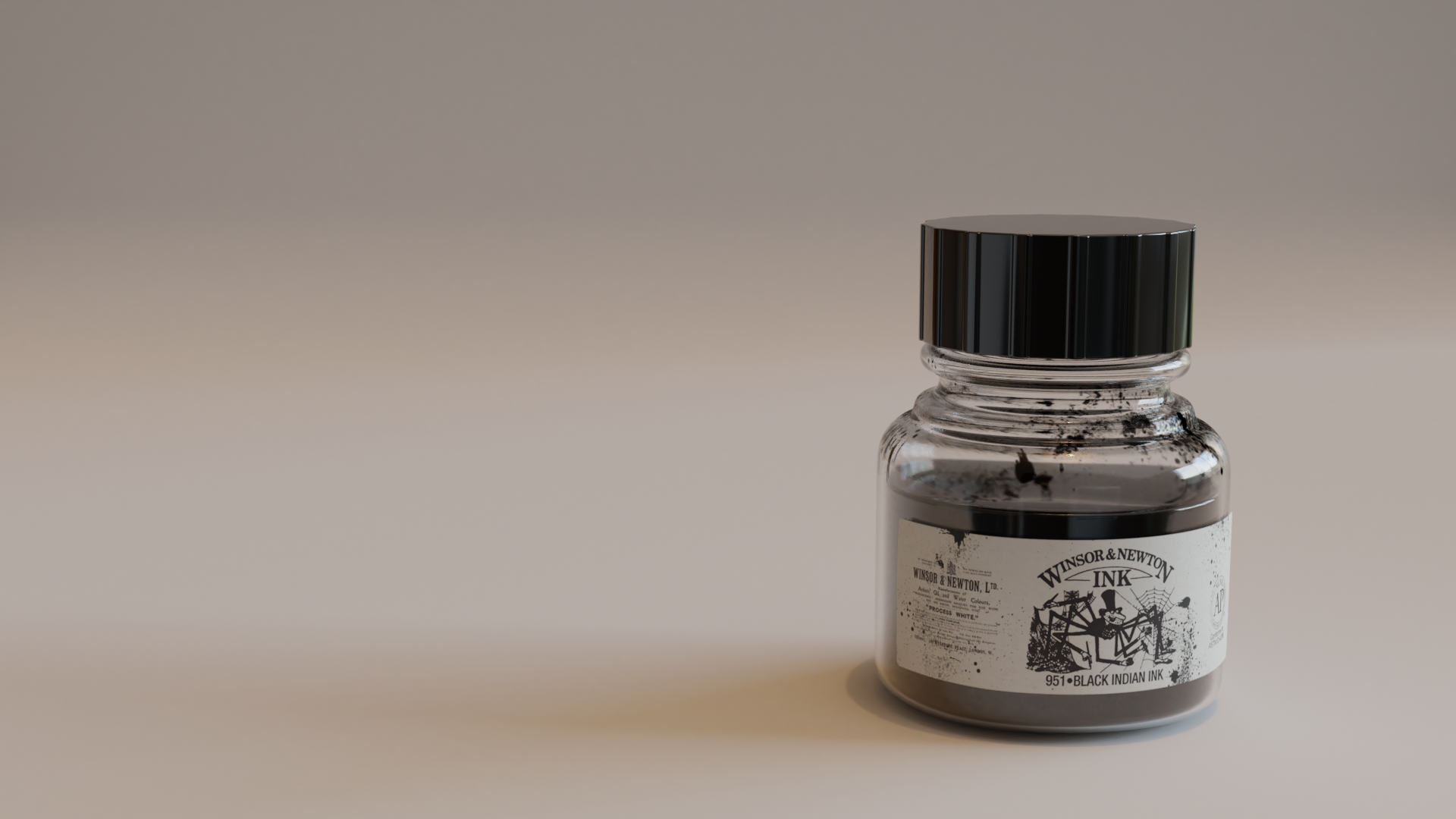 Winsor and Newton ink bottle for artists