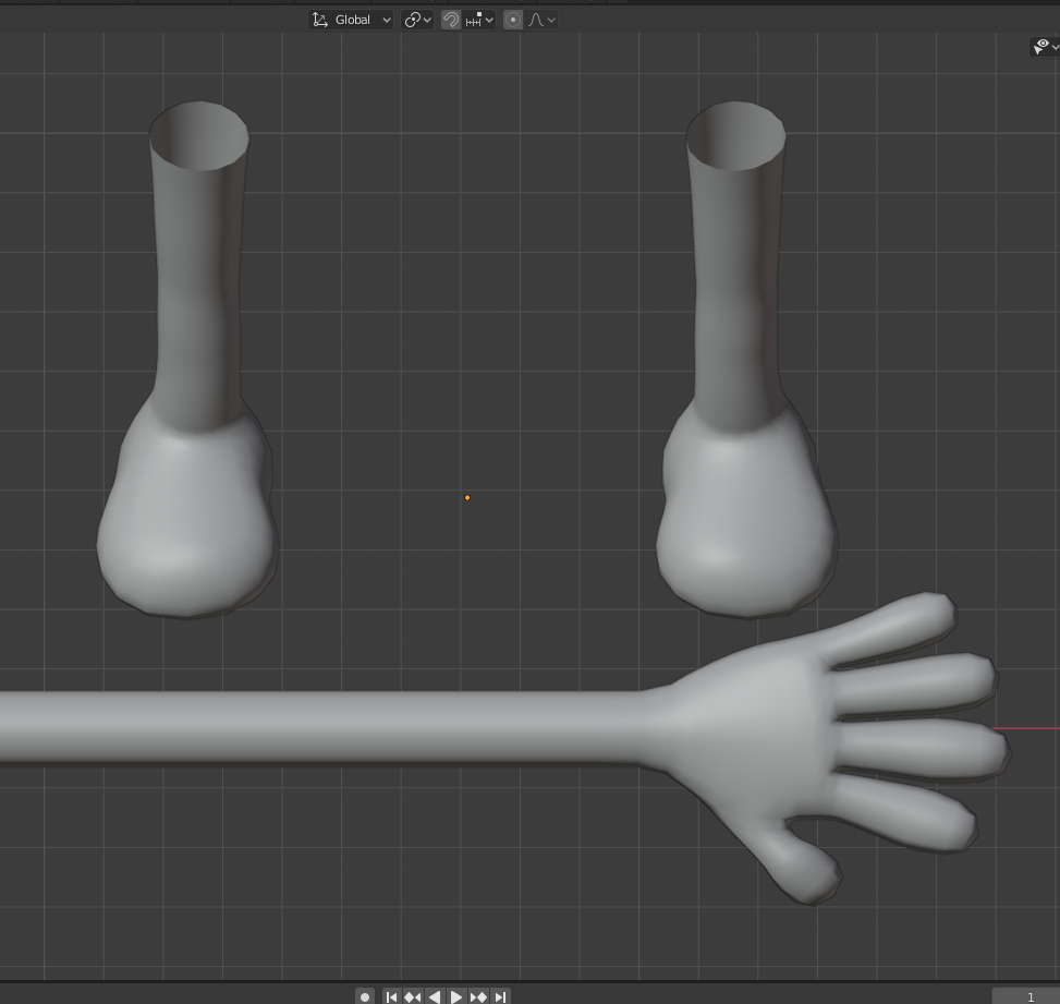 Stylized arms and legs