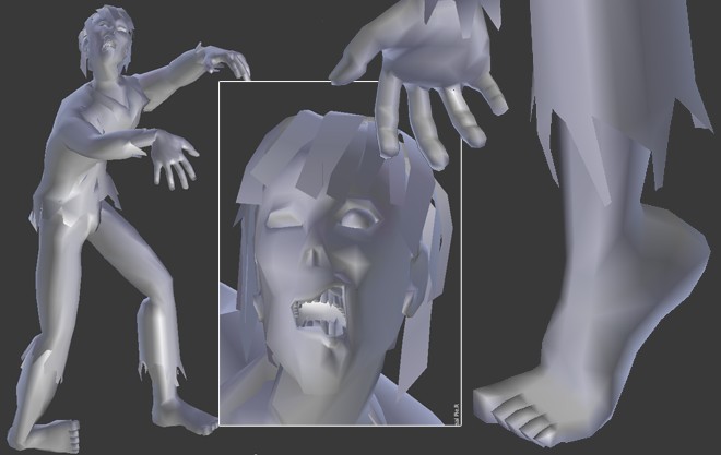 Low Poly Zombie (rigged)