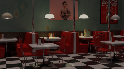 American vintage diner