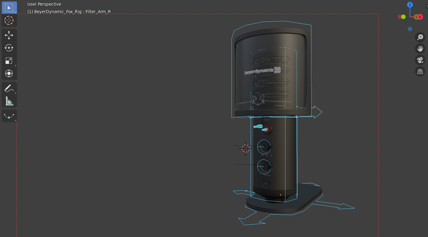 Microphone Beyer Dynamic Fox (Rigged)
