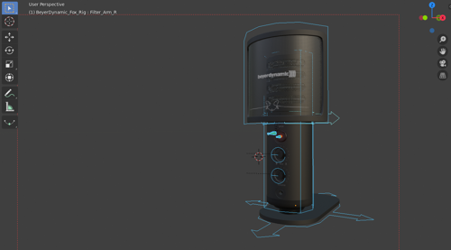 Microphone Beyer Dynamic Fox (Rigged)