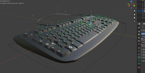Keyboard Logitech Deluxe 250 (Rigged)
