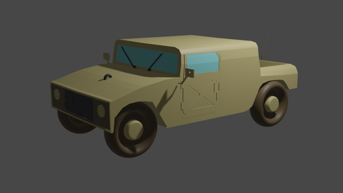 low poly jeep