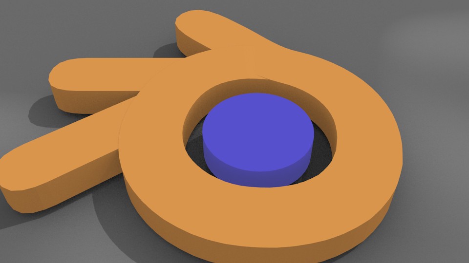 Blender logo done with curve modifier