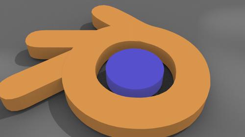 Blender logo done with curve modifier