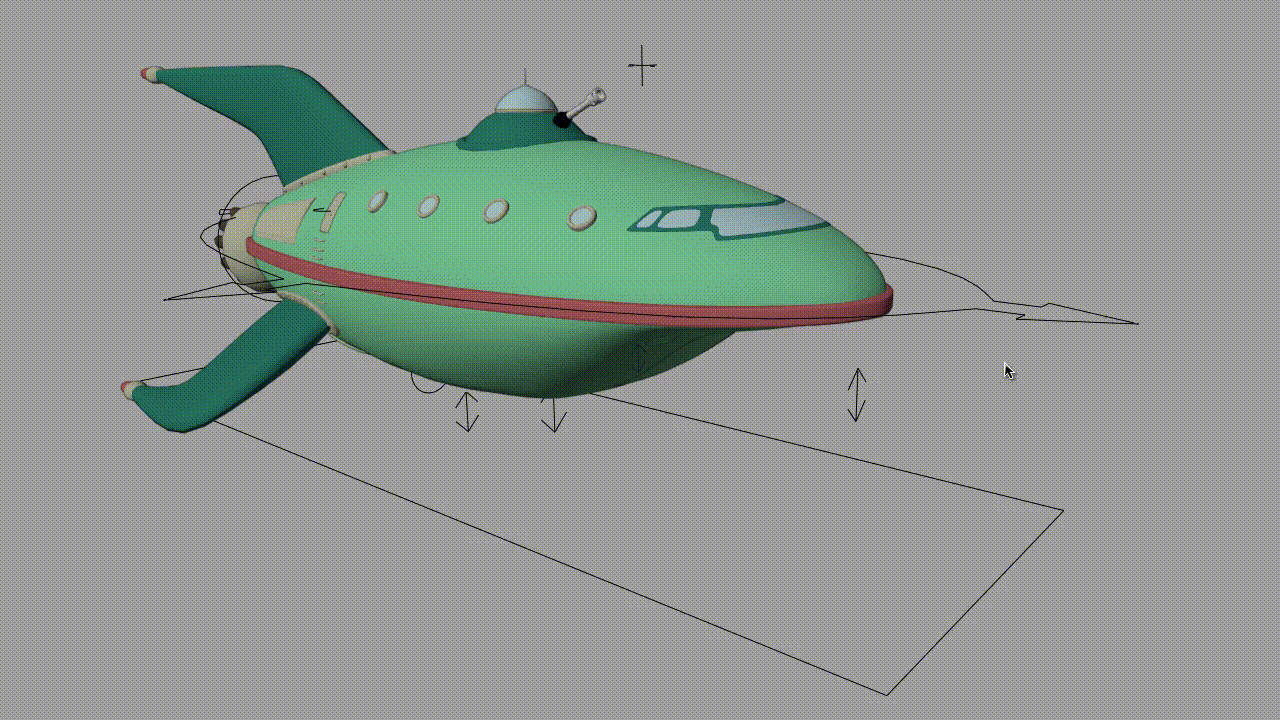 Planet Express Ship rigged model