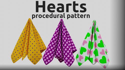 Procedural Hearts pattern