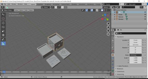 3d Printing Dice Master Swappable Face Design
