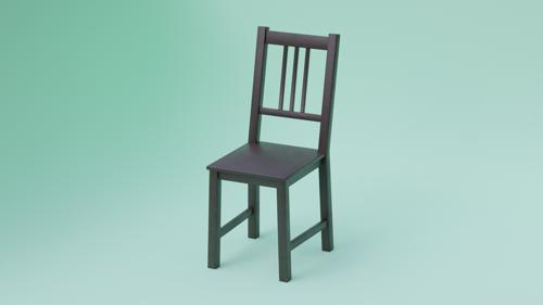 Simple Dark Wood Chair