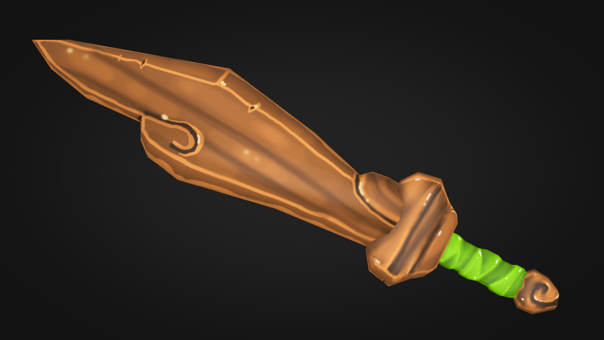 Hand Painted Wooden Sword