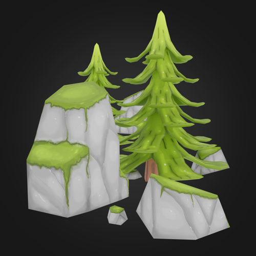 Hand Painted Forest Assets