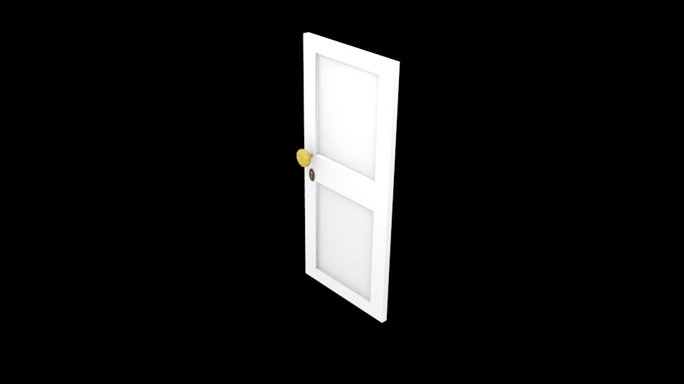 Simple white inside door