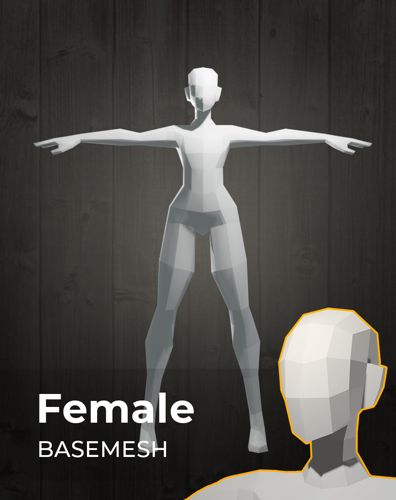 Female Basemesh for sculpting - UPDATED!