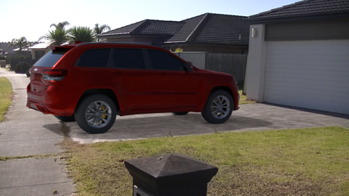 Jeep Cherokee with rig