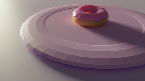 a donut with a plate