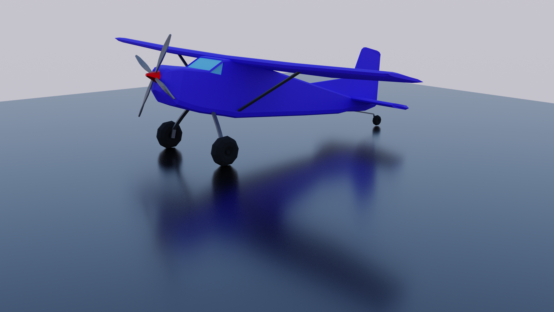 low poly bush plane