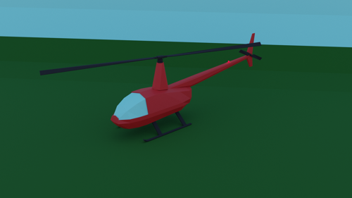 low poly helicopter