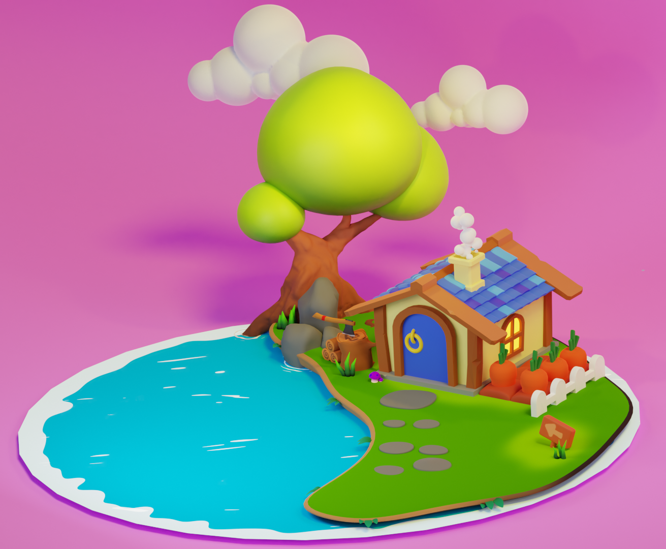 Low poly house