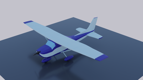 low poly cessna 172 skyhawk