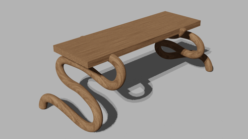 simple wood bench