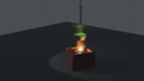 kitchen fireplace