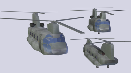 Helicopter LowPoly - Chinook CH47