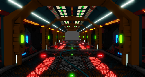 Low Poly SIFI Corridor